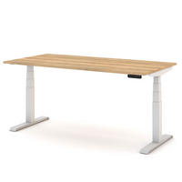 SCHREIBTISCH Elektrisch höhenverstellbarer Kinderschreibtisch JUNIOR Eiche Natura Signalweiß 120/80/52.5-121cm - Weiß/Eiche Artisan, Holzwerkstoff/Metall (80/120/121cm) - ASSMANN
