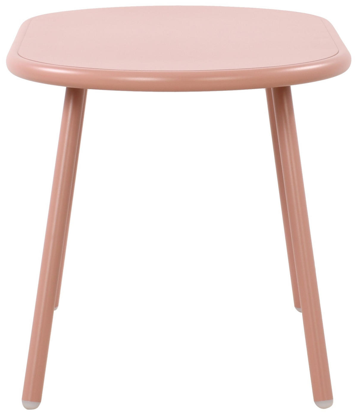 COUCHTISCH oval 80/45/45 cm Kunststoff pink - Pink, Kunststoff/Metall (45/80/45cm) - CLP