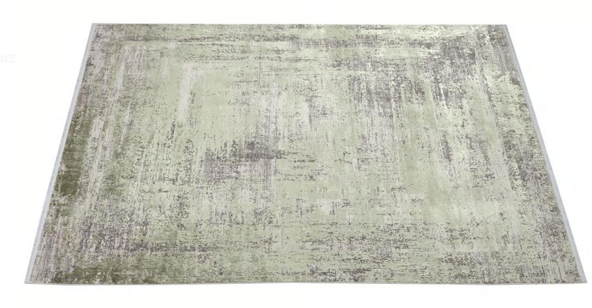 TEPPICH modern Wohn-/Schlafzimmer Viskose BRODERIE Grün 240x240 cm - Grün, Textil (240/240cm) - Novatrend