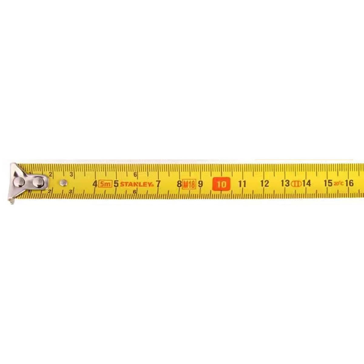 MASSBAND – 5 Meter x 19 Millimeter - Gelb, Kunststoff (500/1.9/1cm) - DCA