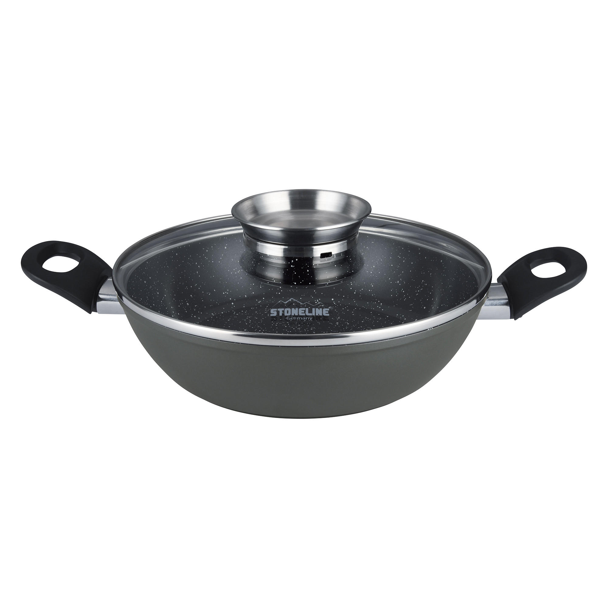 SERVIERPFANNE - Grau, Metall (24cm) - Stoneline