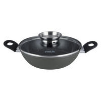 SERVIERPFANNE - Grau, Metall (28cm) - Stoneline