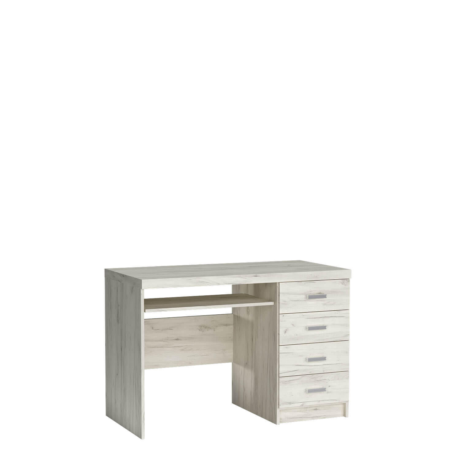SCHREIBTISCH Indianapolis I-16 120 x 60 x 81,5 cm Kraft Weiß - Weiß, Holzwerkstoff/Metall (60/120/81.5cm)