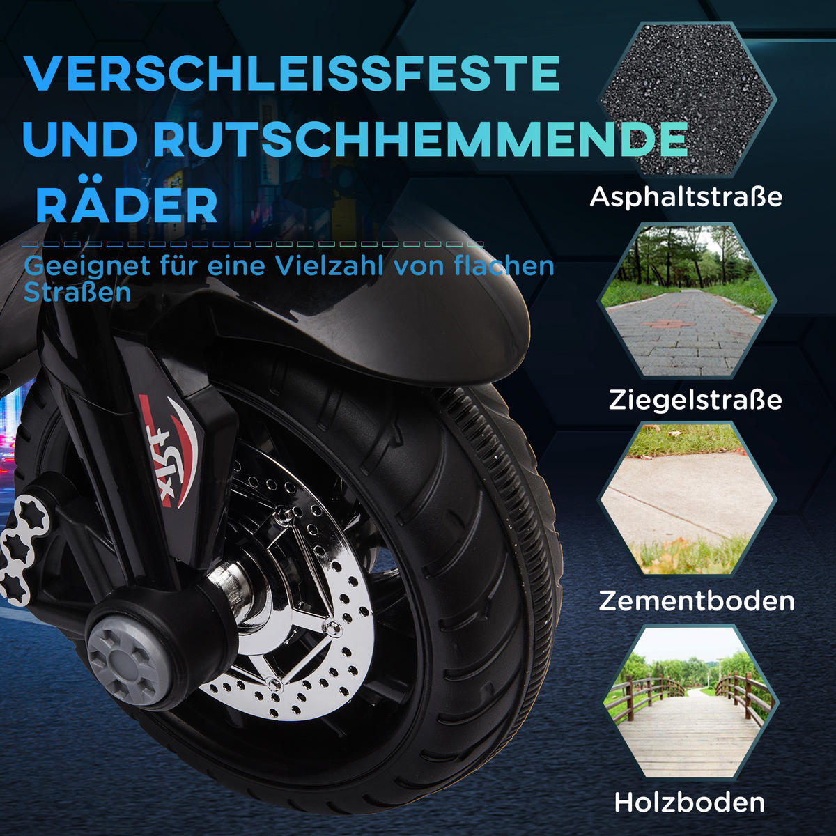 KINDER Elektromotorrad Kindermotorrad Kinderfahrzeug 3km/h - Rot/Schwarz, Kunststoff/Metall (86/42/52cm) - HOMCOM
