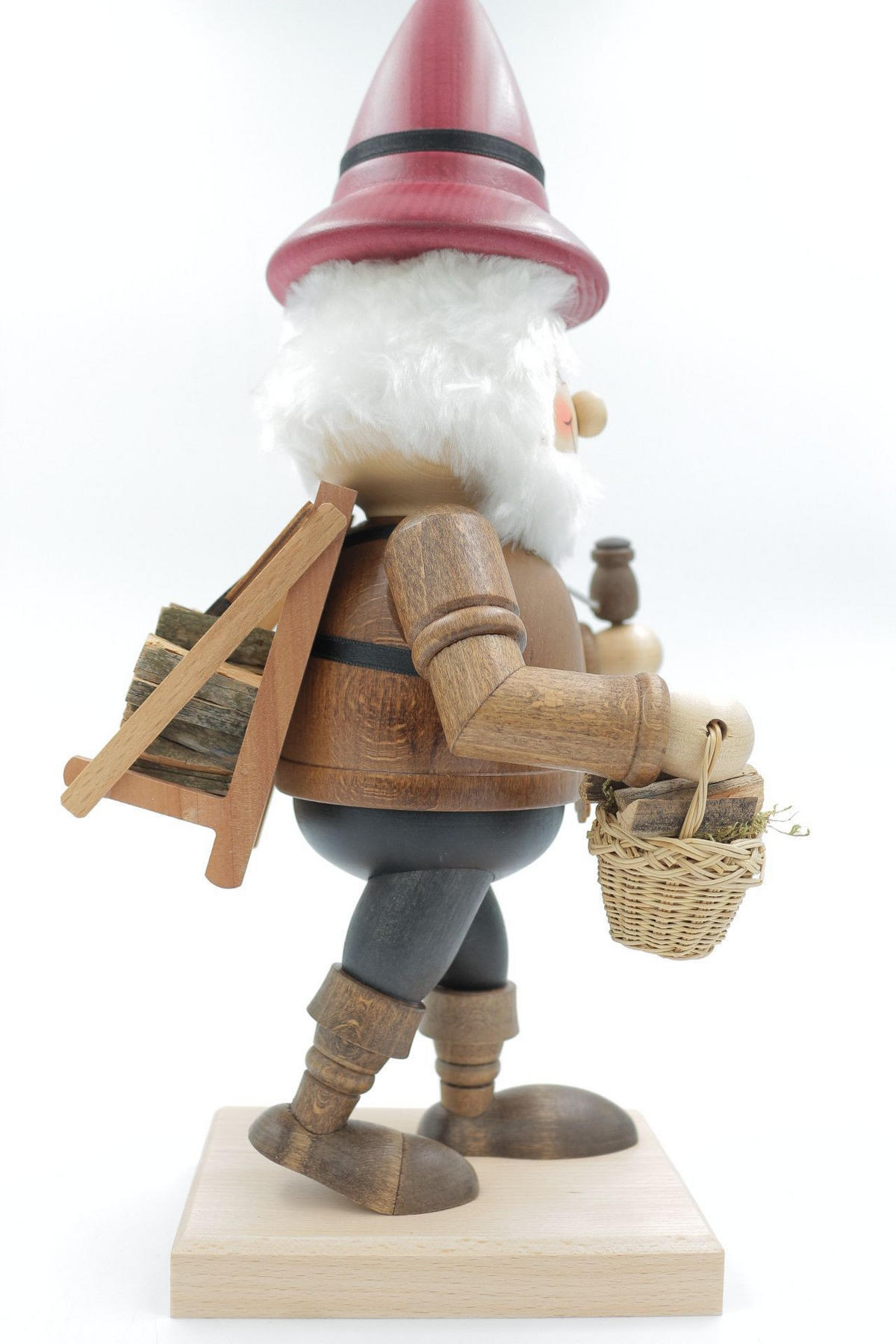 RAUCHFIGUR Wichtel Holzsammler 32 cm - Multicolor, Holz (15/35/0.1cm)