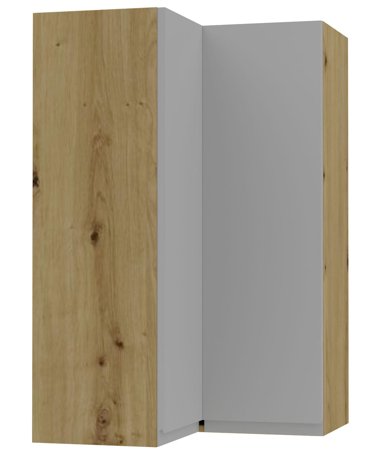 ECKHÄNGESCHRANK Avellino W14/60 Eiche Artisan / Dust Grey Acryl Matt 60 / 60 / 96cm - Eiche Artisan/Grau, Holz/Holzwerkstoff (60/96/60cm) - Feldmann-Wohnen