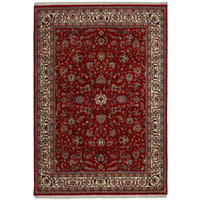ORIENTTEPPICH Indo Isfahan, klassisch, strapazierfähig 70x140 cm - Rot, Textil (70/140cm) - Rug and Roll