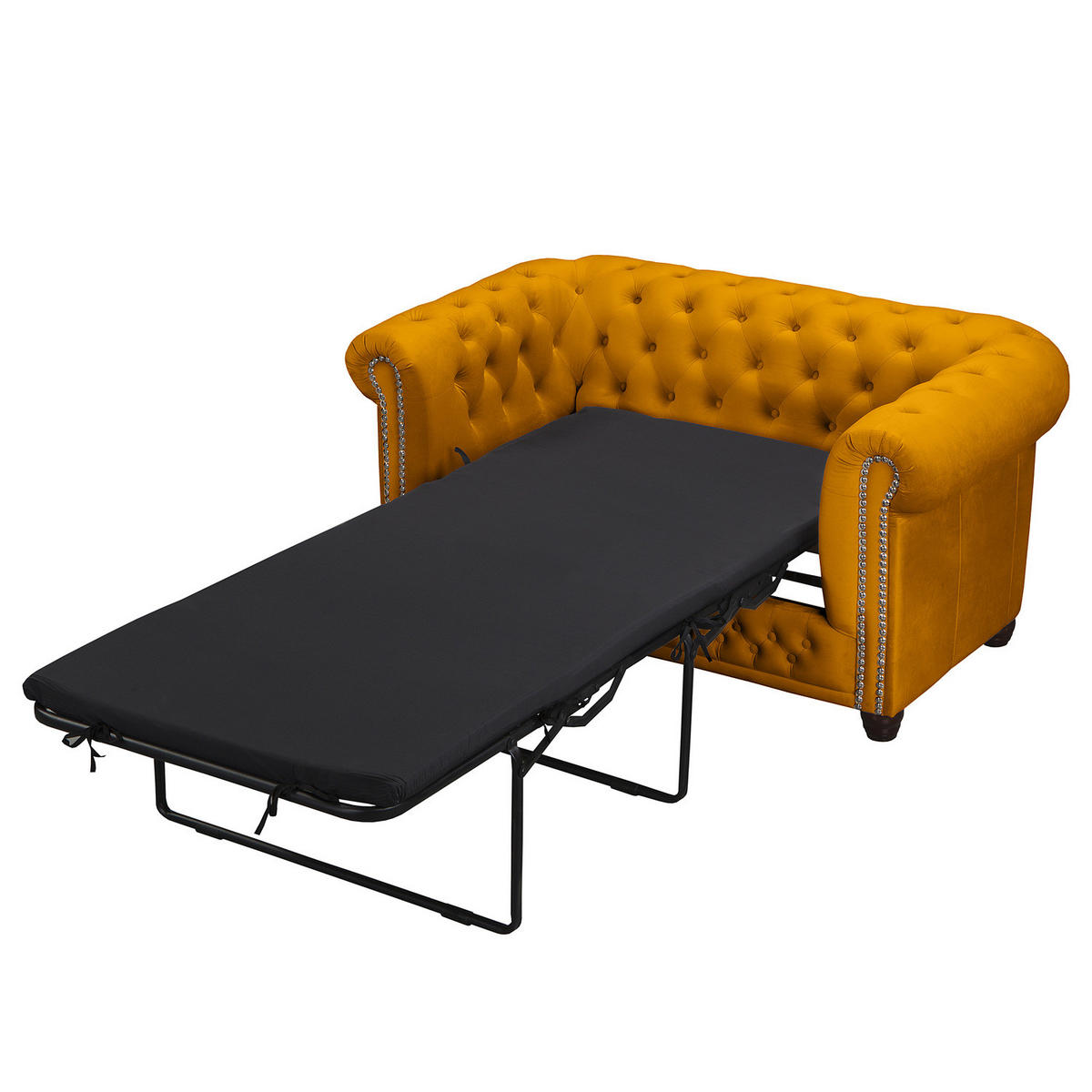 2-SITZER SOFA - Gelb/Buchefarben, Buchenholz/Textil (148/72/86cm) - home24