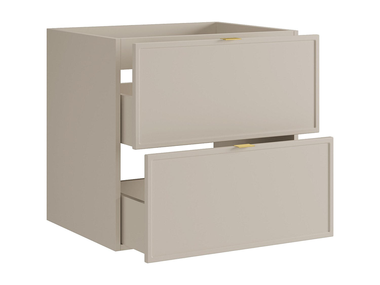 WASCHBECKENUNTERSCHRANK - 60cm x 45cm - MDF - beige - ONDIL - Beige, Holz (60/60/45cm) - Vente-Unique