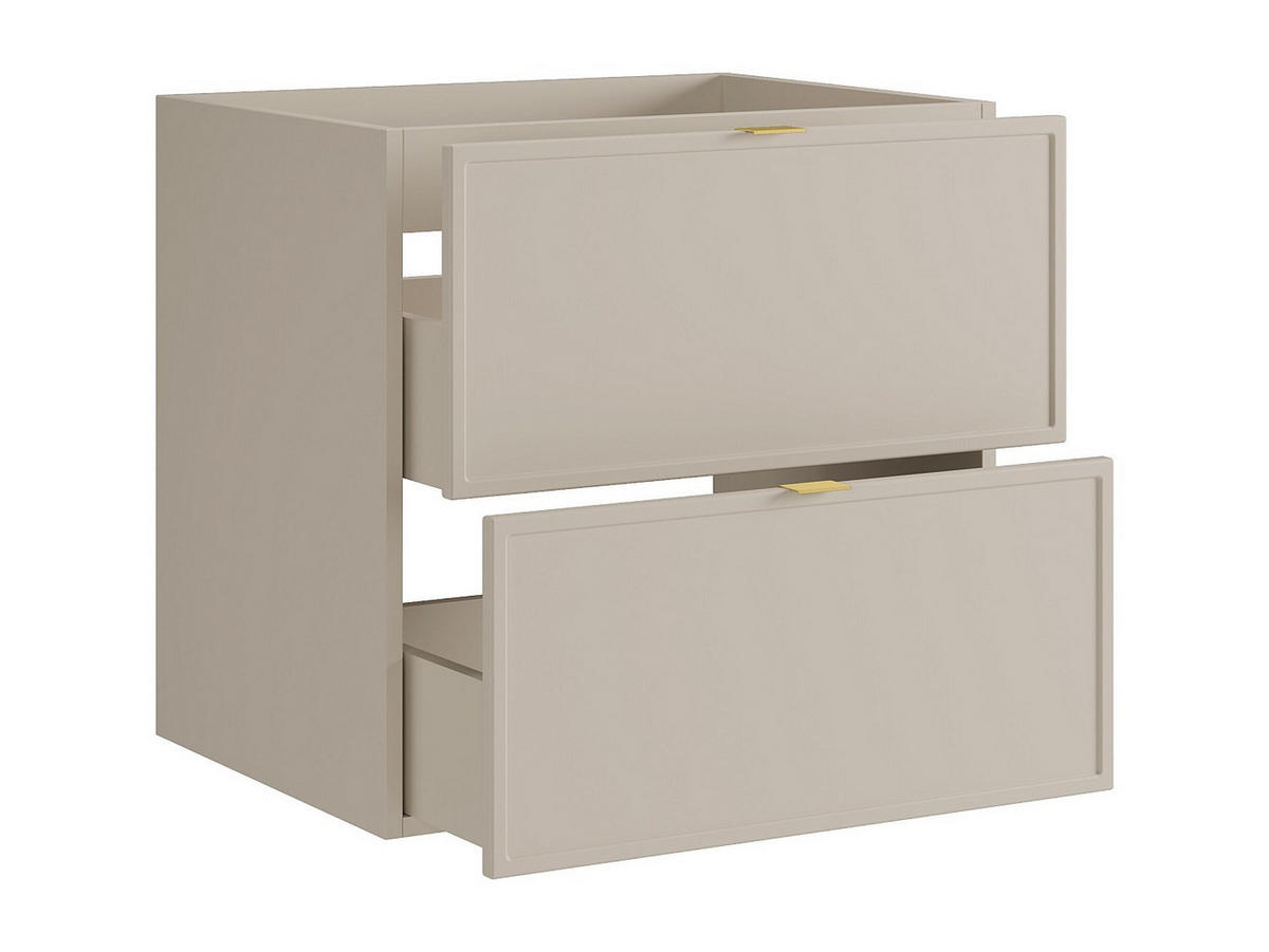 WASCHBECKENUNTERSCHRANK - 60cm x 45cm - MDF - beige - ONDIL - Beige, Holz (60/60/45cm) - Vente-Unique
