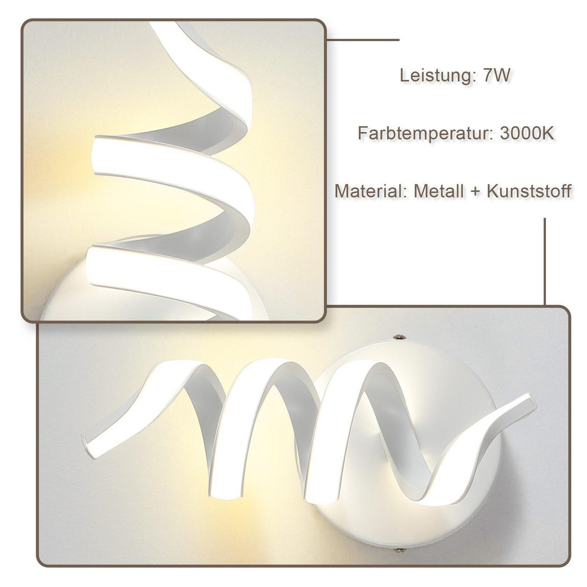 LED - WANDLEUCHTE Strömthun 12.0/11.0/26.0 cm - Weiß, Metall (12/11/26cm) - ZMH