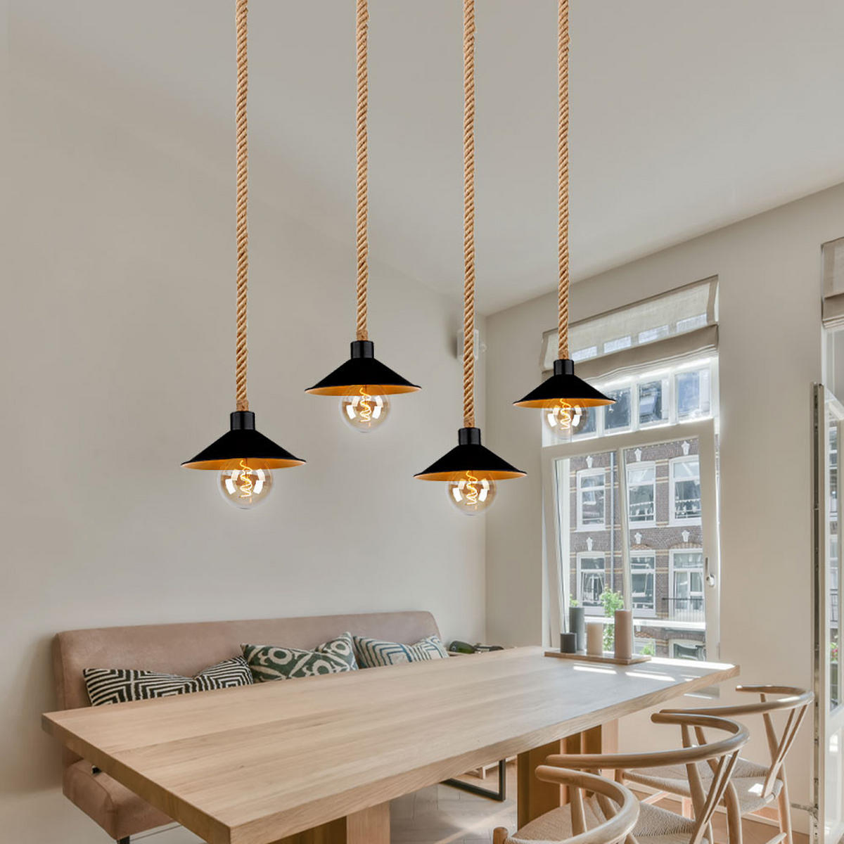 HÄNGELEUCHTE Metall Schwarz Gold - Schwarz, Metall (112.5/22/170cm)