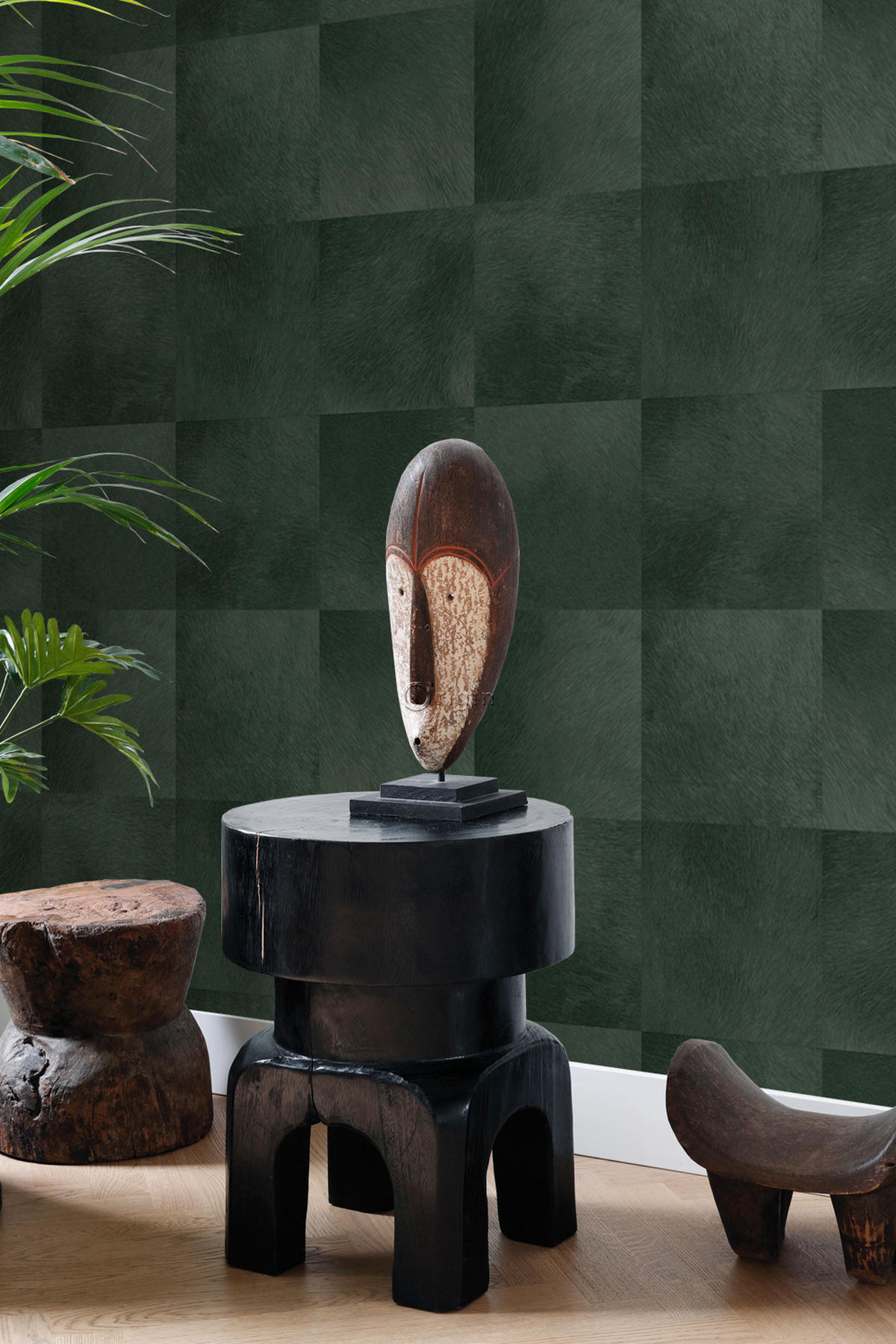TAPETE Tierhautmuster 53 cm x 10.05 m - Grün, Papier (53/1000cm) - Origin Wallcoverings
