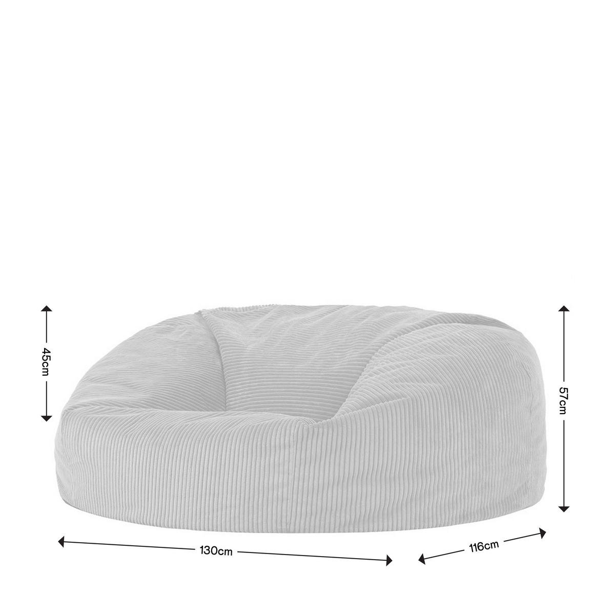 RIESENSITZSACK Flauschig Soul - Grau, Kunststoff (130/57/116cm) - icon