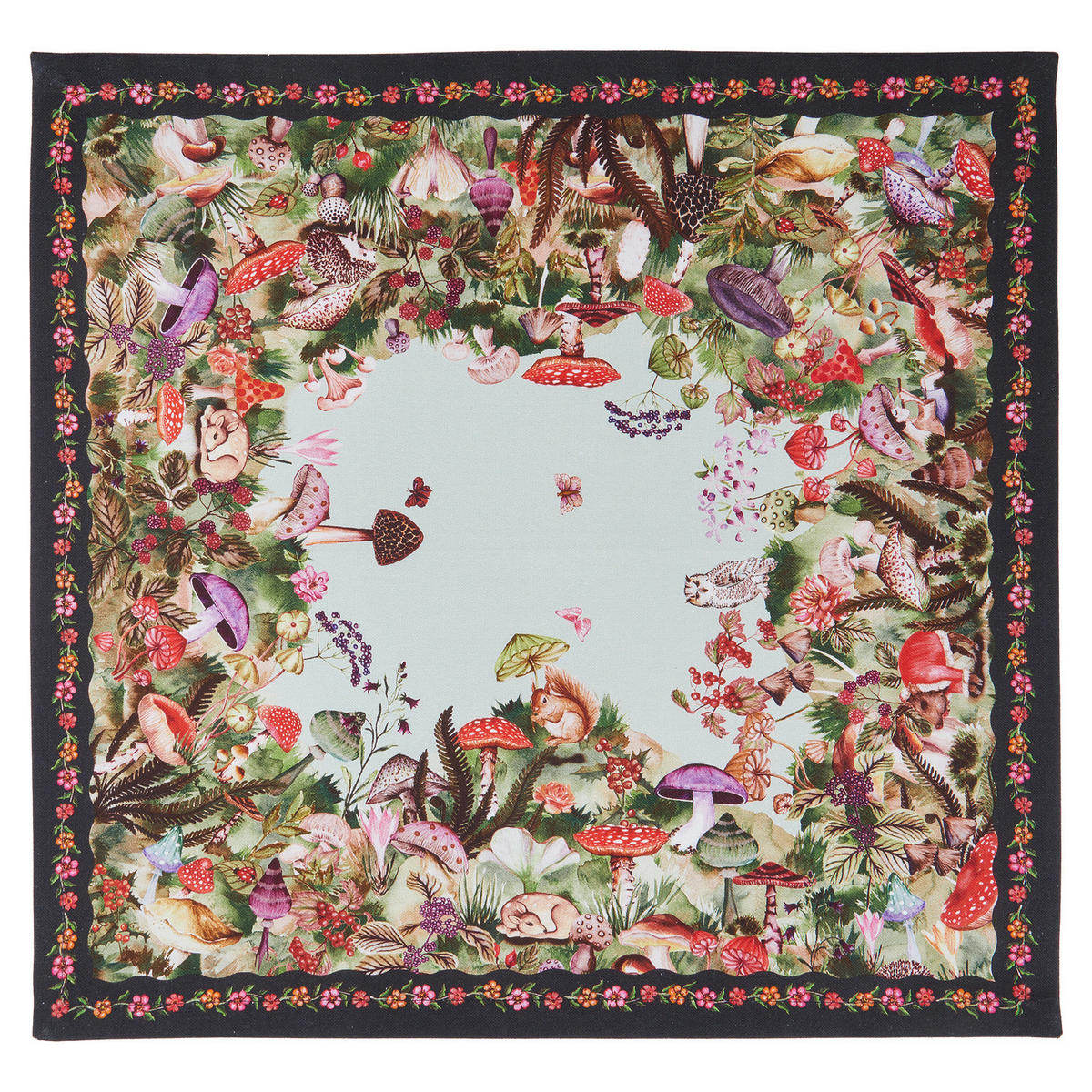 SERVIETTE (6er-Set) Funghi & Flowers 42x42 cm - Multicolor, Textil (42/42cm) - Butlers