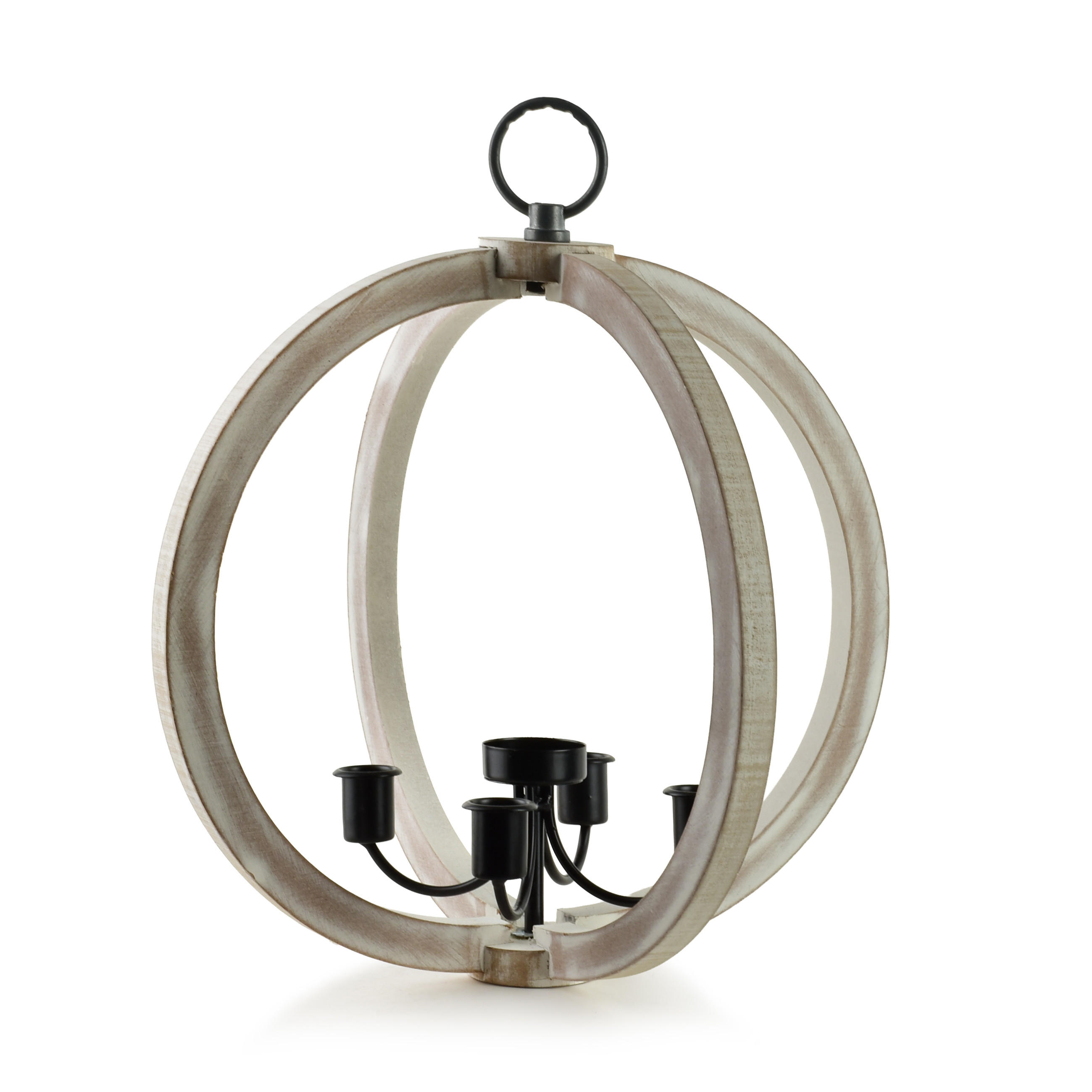 LATERNE Levi Beige 25/28/38 cm Holz - Weiß, Holz (25/38/28cm) - Mondex