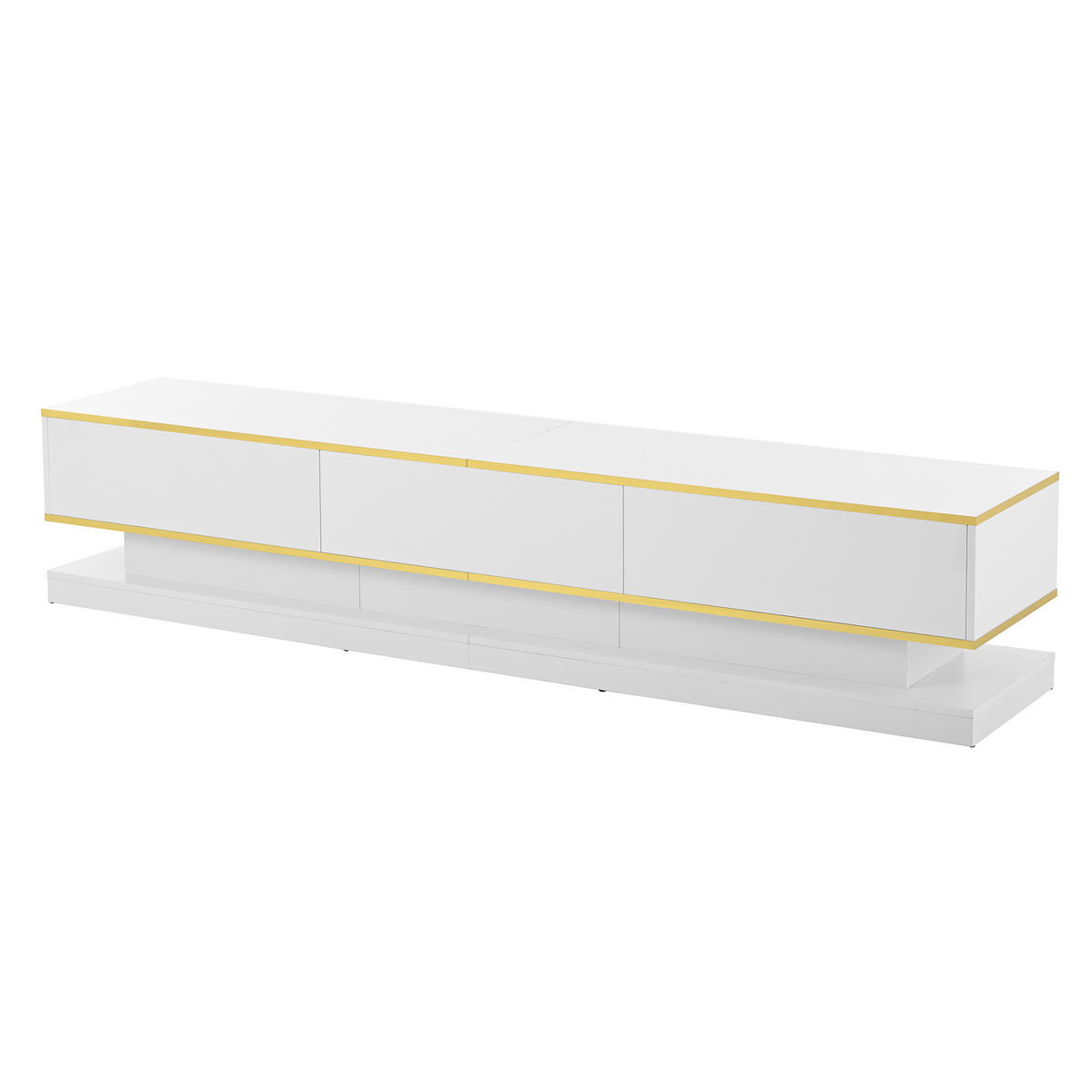 LOWBOARD Warmweiß 200/40/40 cm - Weiß, Holzwerkstoff (200/40/40cm) - PANGIVO
