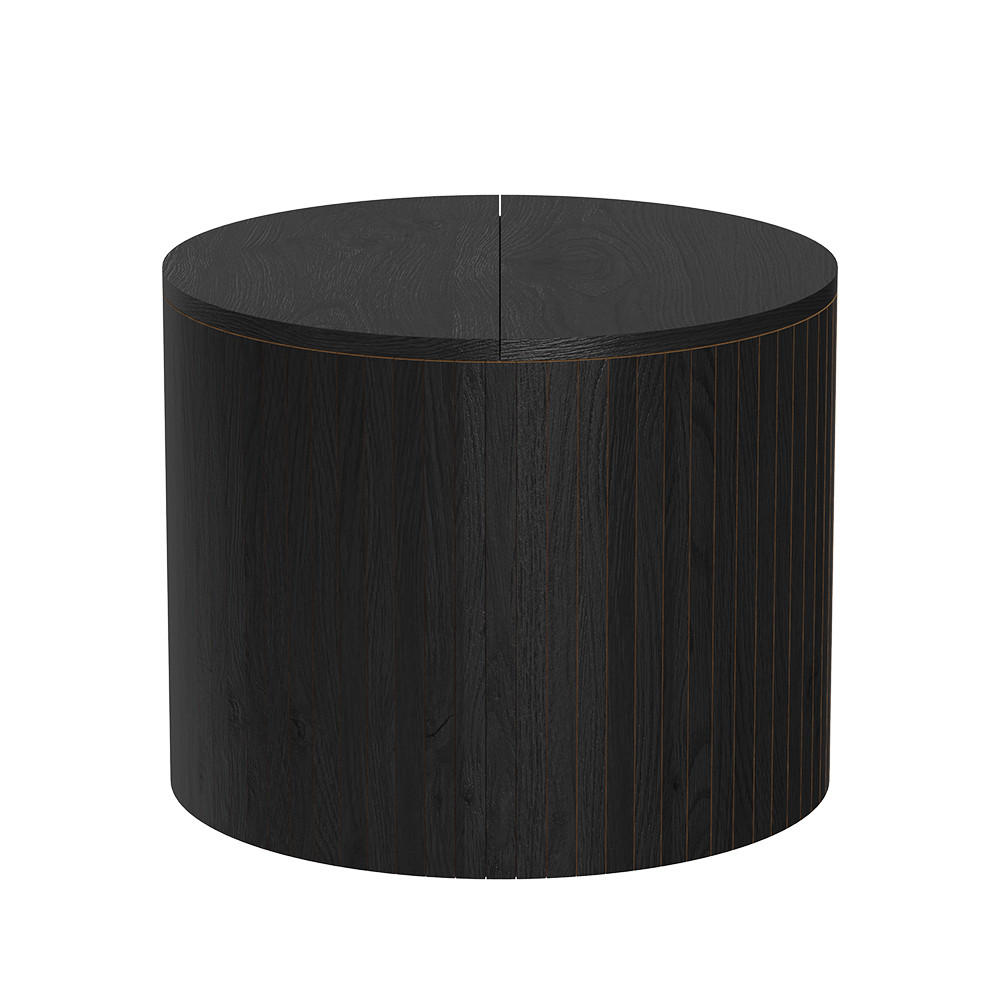 COUCHTISCH Tavilo Schwarz/Eiche 48 x 48 cm - Schwarz/Braun, Holzwerkstoff (48/48/38cm) - Vicco