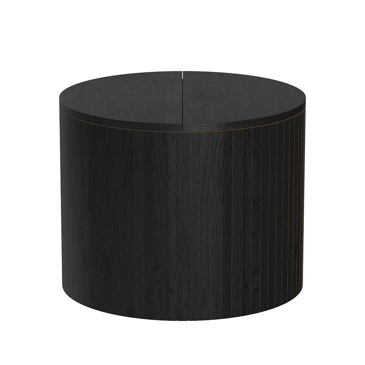 COUCHTISCH Tavilo Schwarz/Eiche 48 x 48 cm - Schwarz/Braun, Holzwerkstoff (48/48/38cm) - Vicco