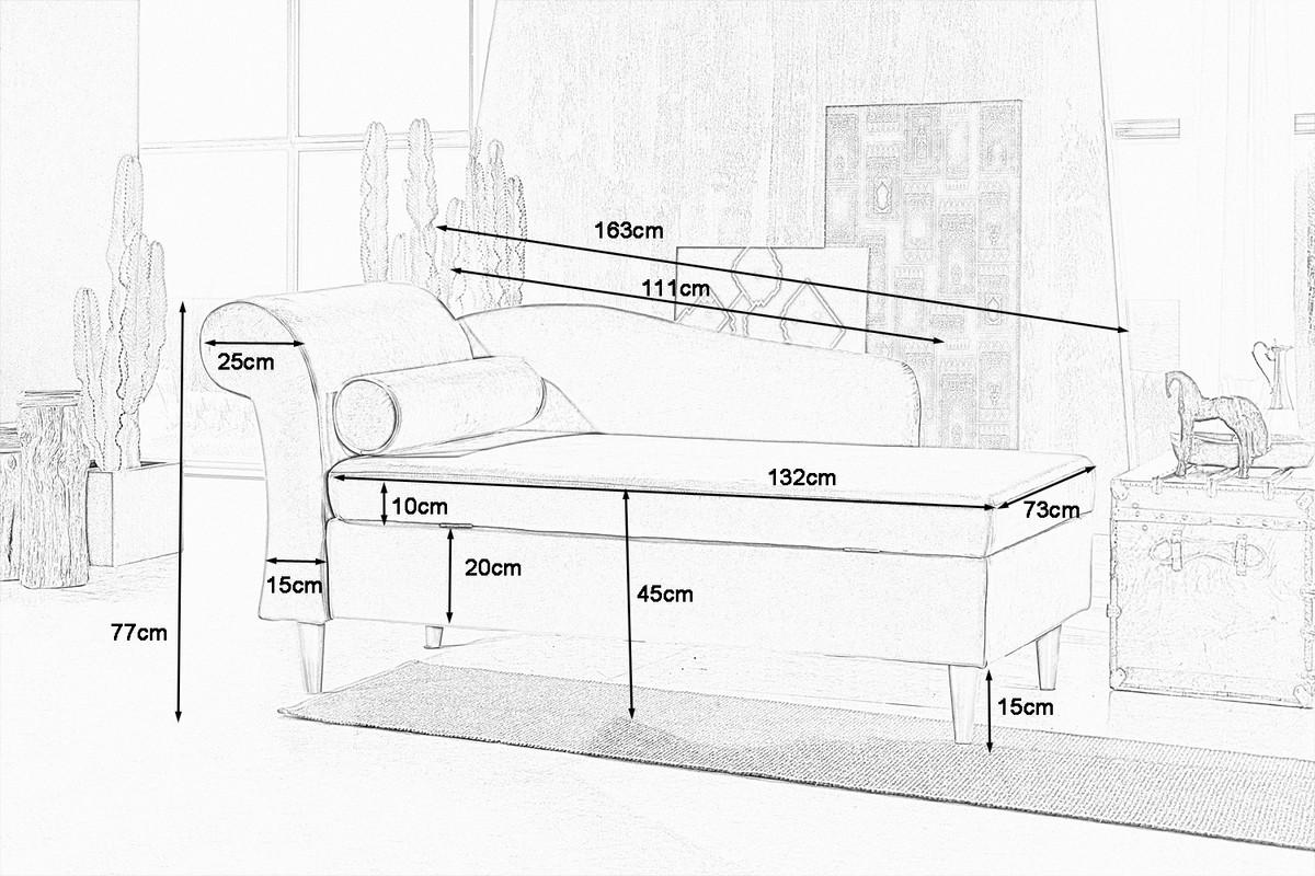 POLSTERLIEGE SARAH Grün Webstoff - Anthrazit/Schwarz, Textil (163/77/73cm) - KAWOLA