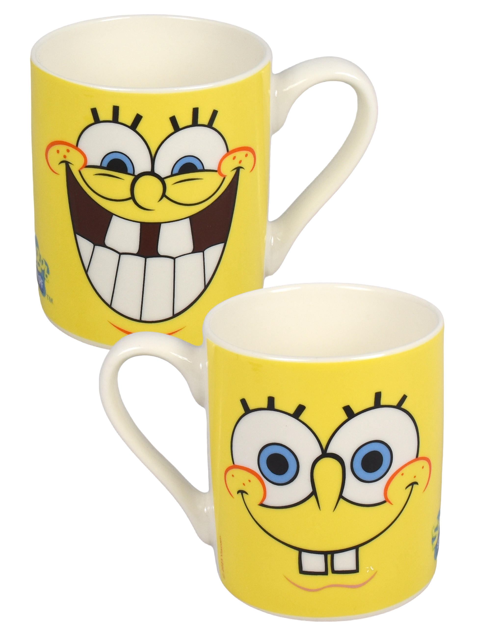 BECHER Spongebob Schwammkopf Smile Gelb 230 ml - Gelb, Keramik (0.23L)