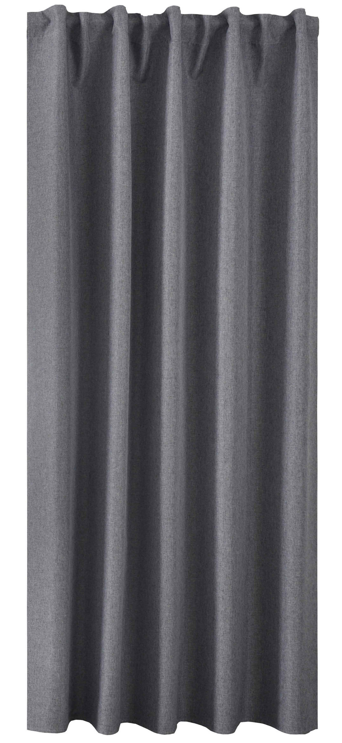 Gardinenbox Vorhang Dunkelgrau 140x175 cm