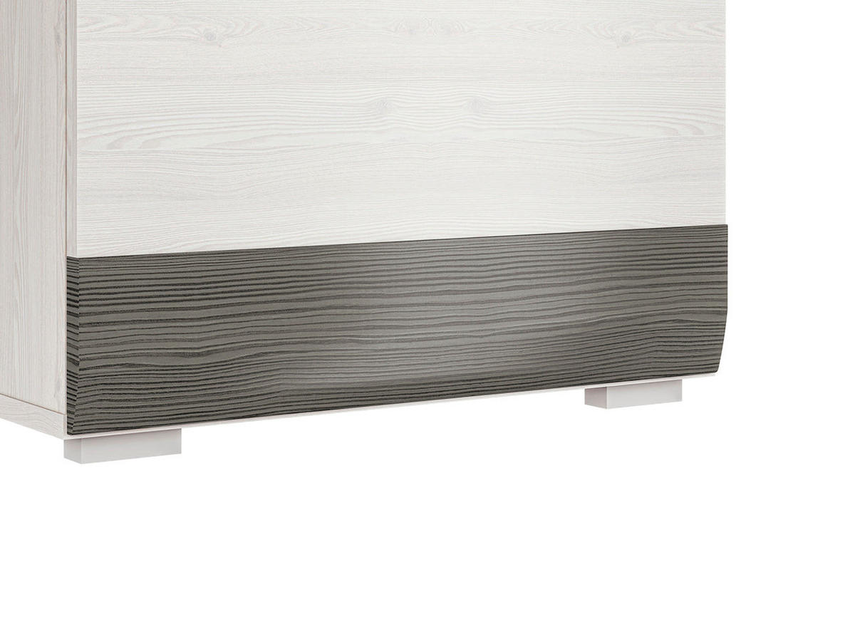 KLEIDERSCHRANK – 55 cm – Blanco – Grau / Eichefarben - Eichefarben/Grau, Holzwerkstoff (55/202/42cm) - hi-markt