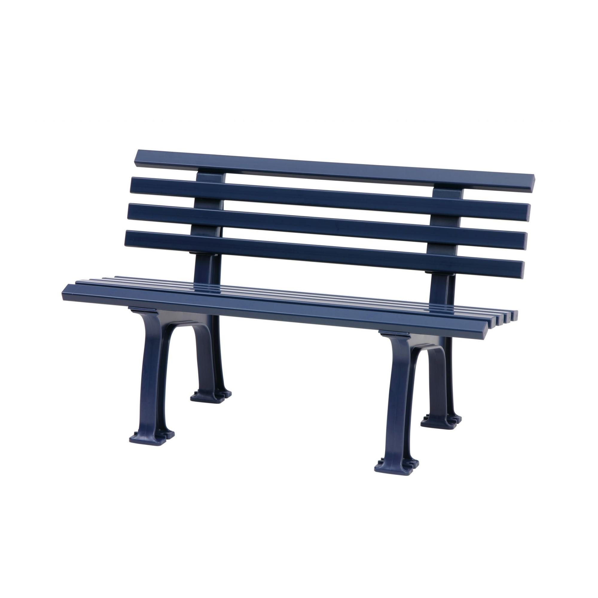 GARTENBANK Antigua 2 Sitzer Blau 74 x 120 x 54 cm Witterungskunststoff & UV Beständiger Kunststoff - Blau, Kunststoff (120/74/54cm) - PROREGAL