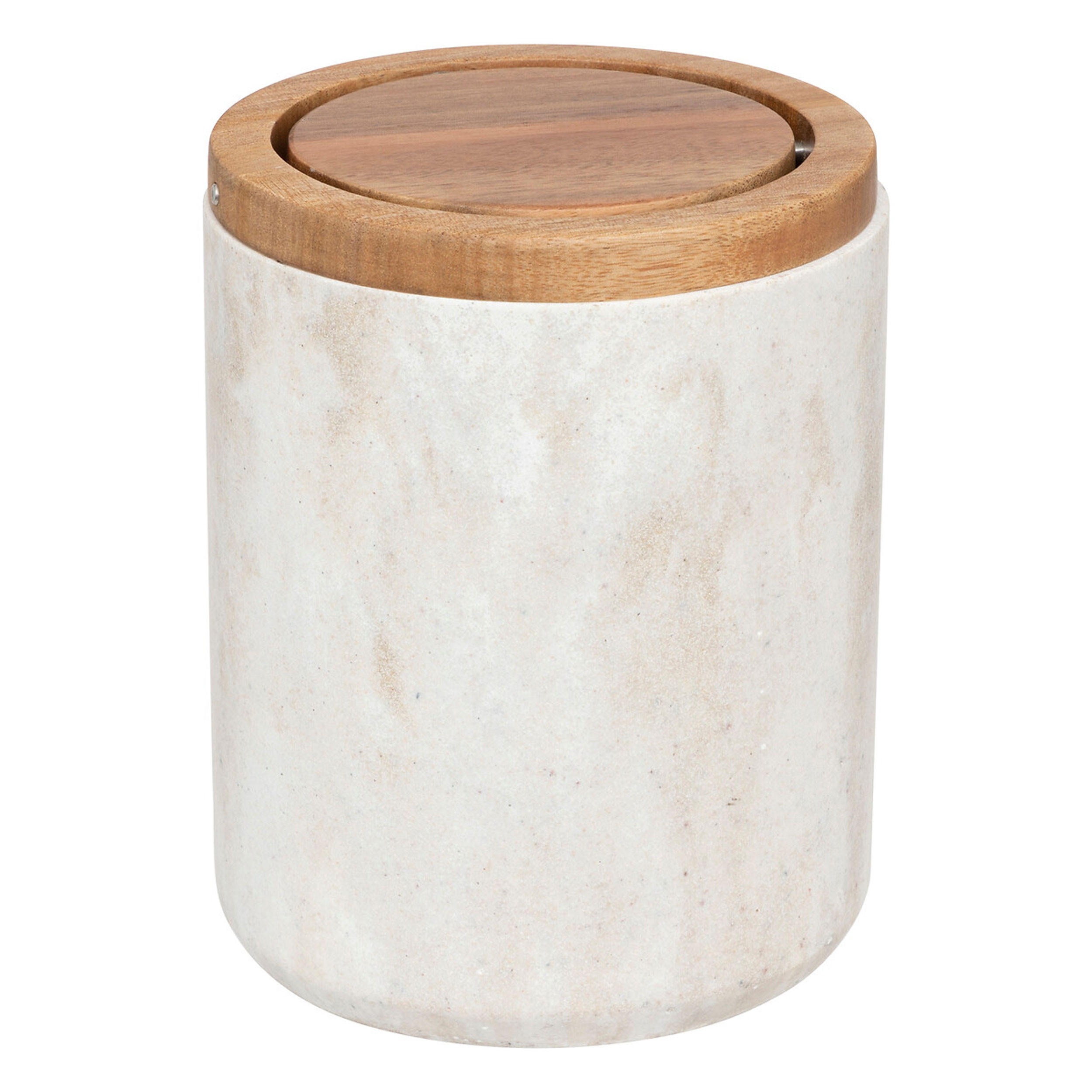 TISCHMÜLLEIMER Come, Mülleimer, Abfalleimer, Polyresin, Beige, 1.5 L - Beige, Kunststoff (11.9/15.8cm) - 5five Simply Smart