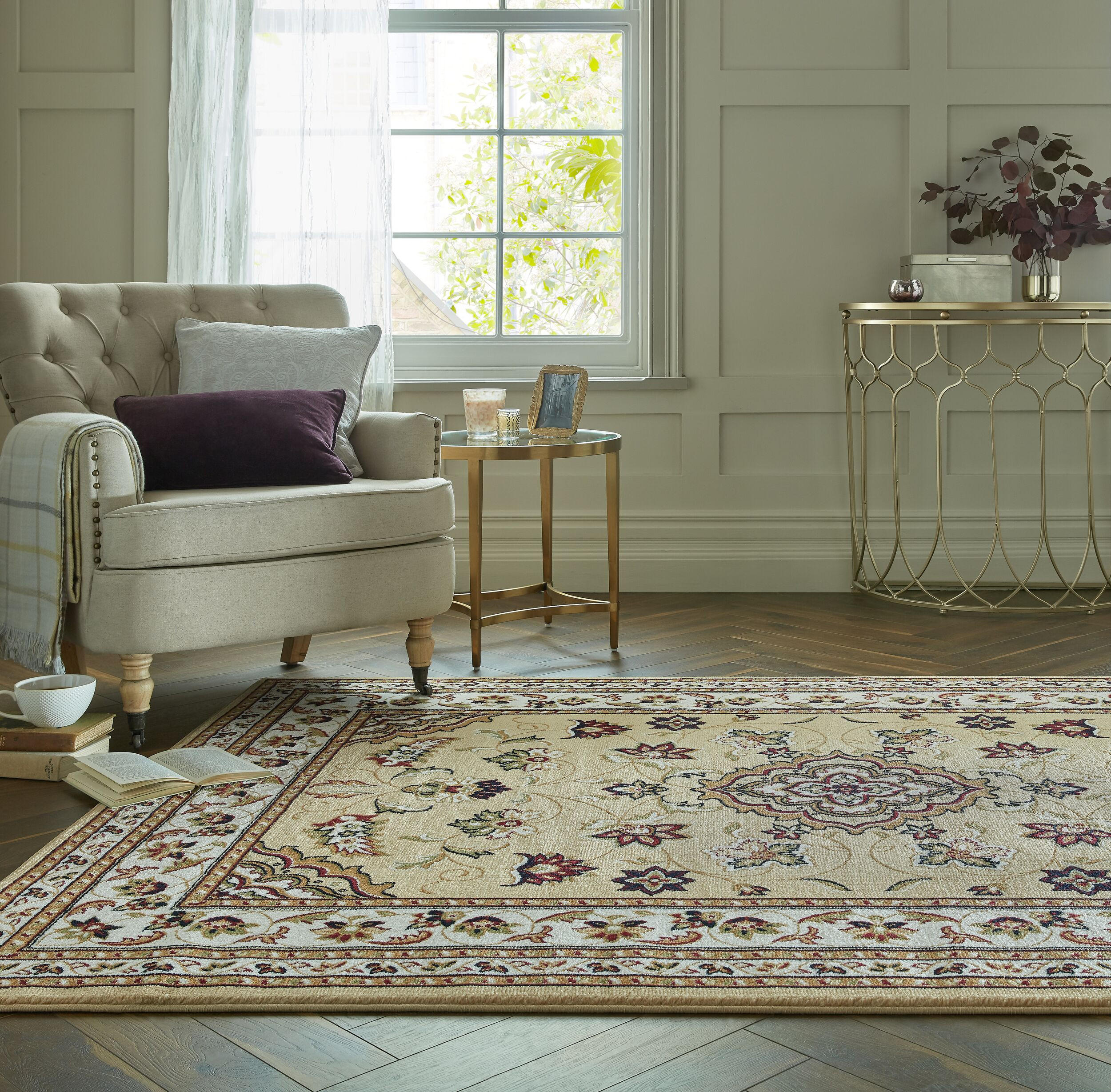 TEPPICH Traditionell-Floral-Design GLAZERT, Braun 200x290 cm - Braun, Textil (200/290cm) - KADIMA DESIGN
