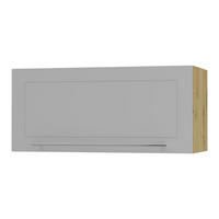 KLAPPHÄNGESCHRANK Kvantum W4B/80-AV Dust Grey Matt / Eiche Artisan Matt 80 / 32,5 / 36cm - Eiche Artisan/Grau, Holz/Holzwerkstoff (80/36/32.5cm) - Feldmann-Wohnen