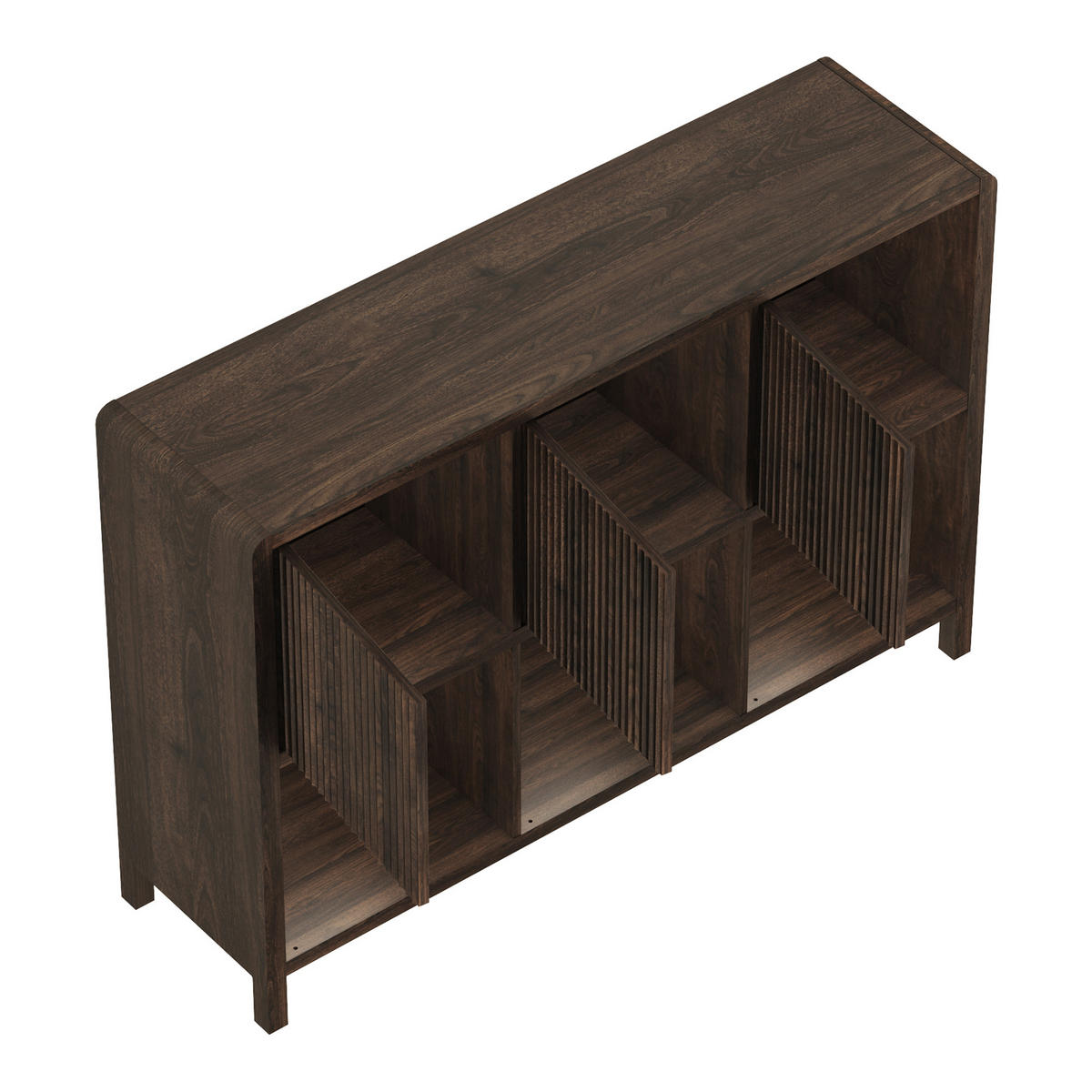 KOMODA Lukkodso - barva vlašského ořechu, kompozitní dřevo (110/76.5/30cm) - [en.casa]