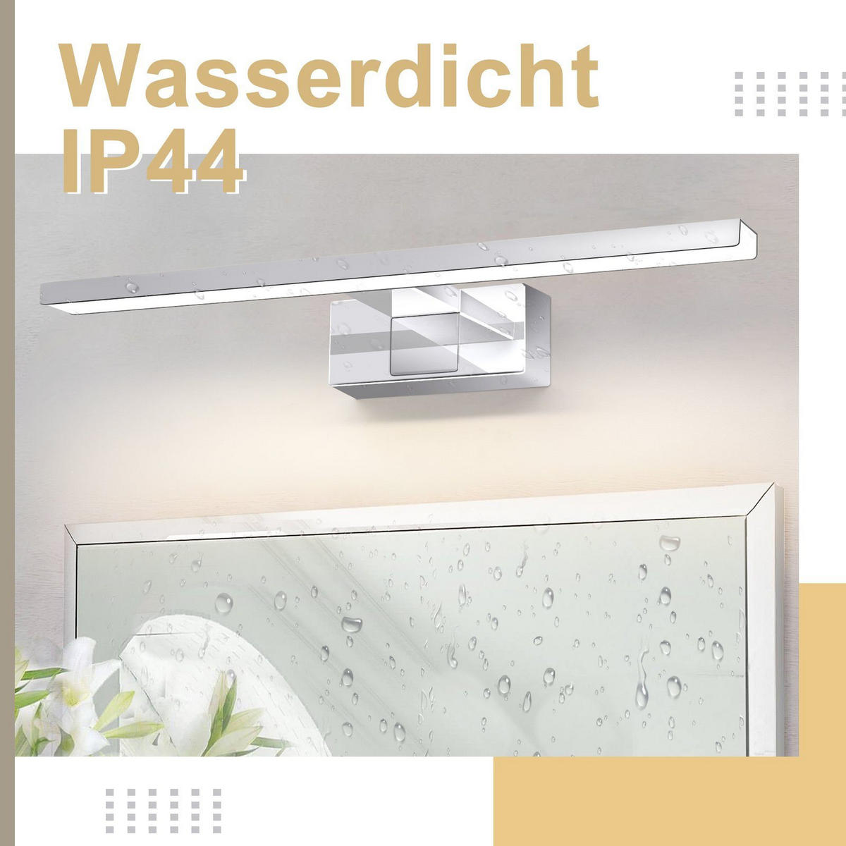 SPIEGELLEUCHTE Ingolstadt 40/5.1/12.8 cm - Chromfarben, Metall (40/5.1/12.8cm) - Nettlife