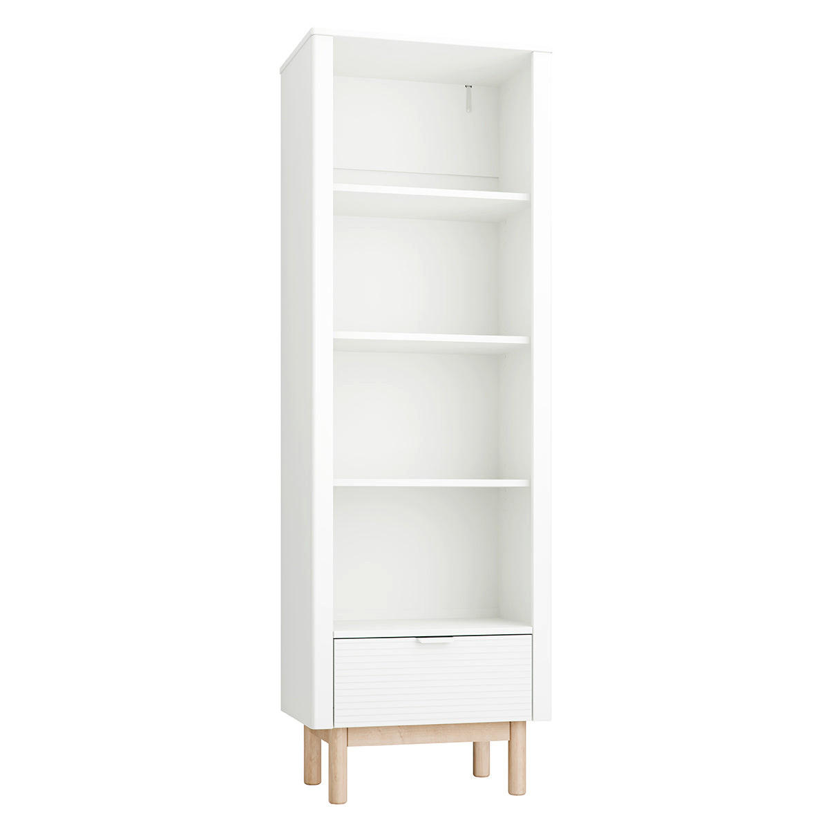 REGÁL NA KNIHY Miloo Biela - biela, kompozitné drevo (65/198/42cm) - Petits-meubles