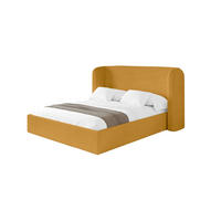 POLSTERBETT mit Bettkasten und Lattenrost, Boxbett ohne Matratze - ESTI 160x200 Senfgelb - Currygelb, Holzwerkstoff/Textil (160/200cm) - ALTDECOR