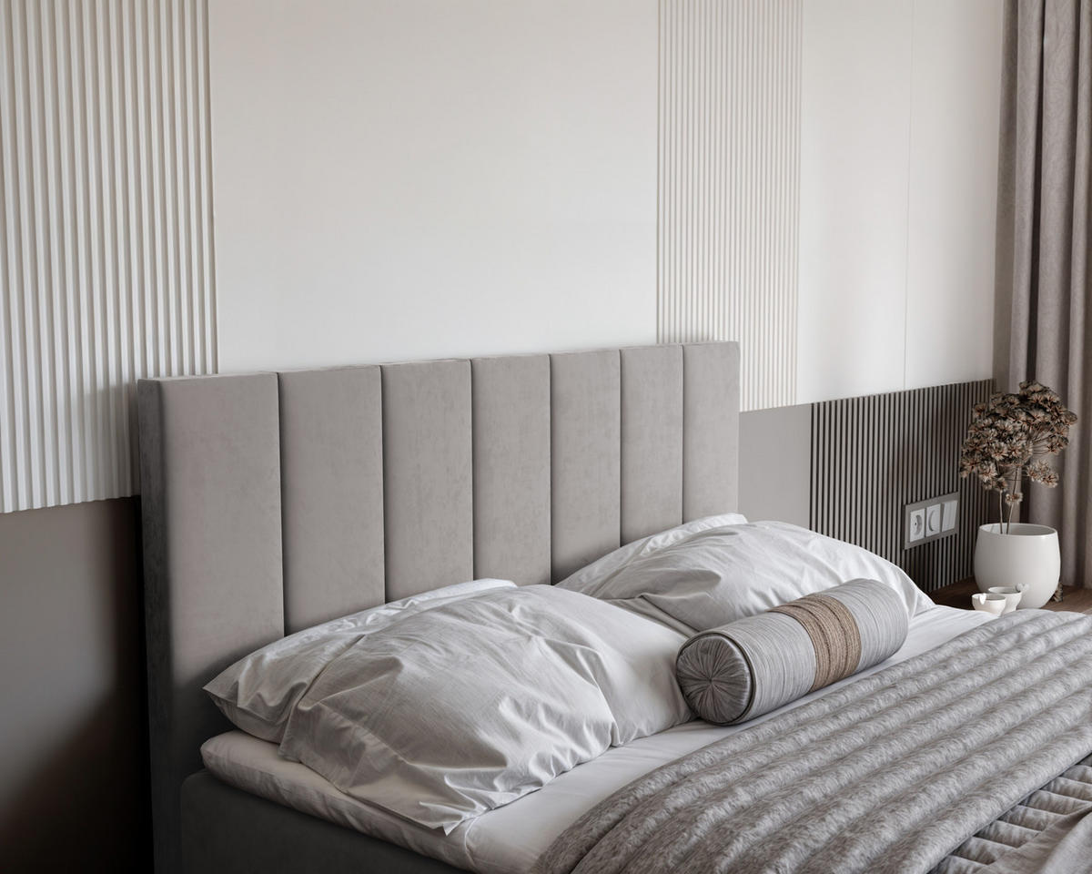 BOXBETT ZELTO 160/200 cm, mit Matratze und Topper, Grau - Grau, Holzwerkstoff/Textil (160/200cm) - Idohome
