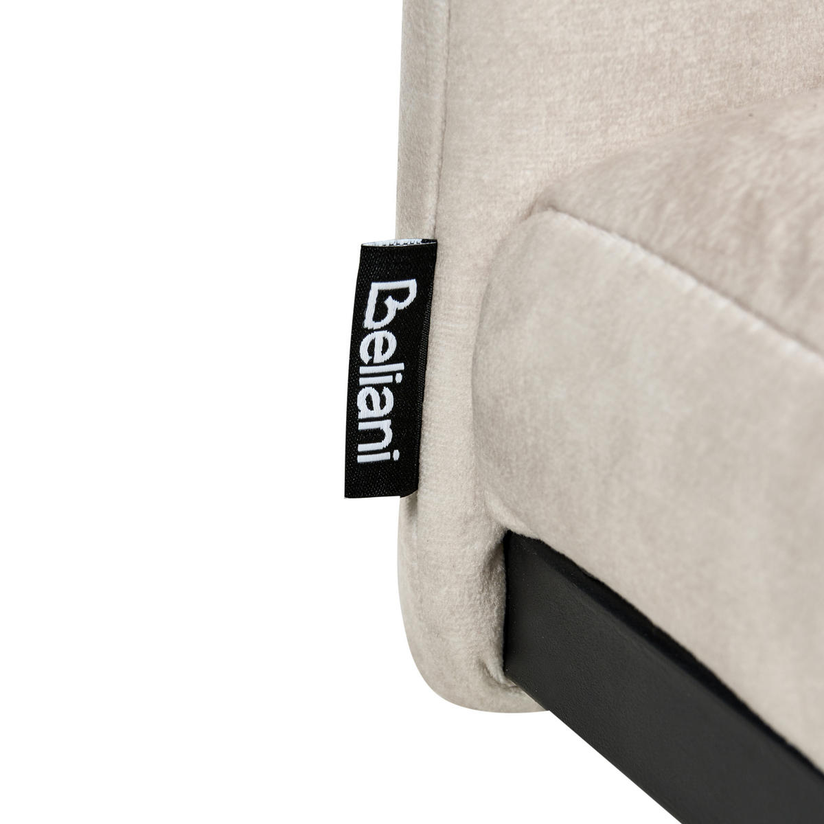 ESSZIMMERSTUHL 4er-Set Hellbeige Cisco - Beige/Schwarz, Textil (43/98/50cm) - Beliani