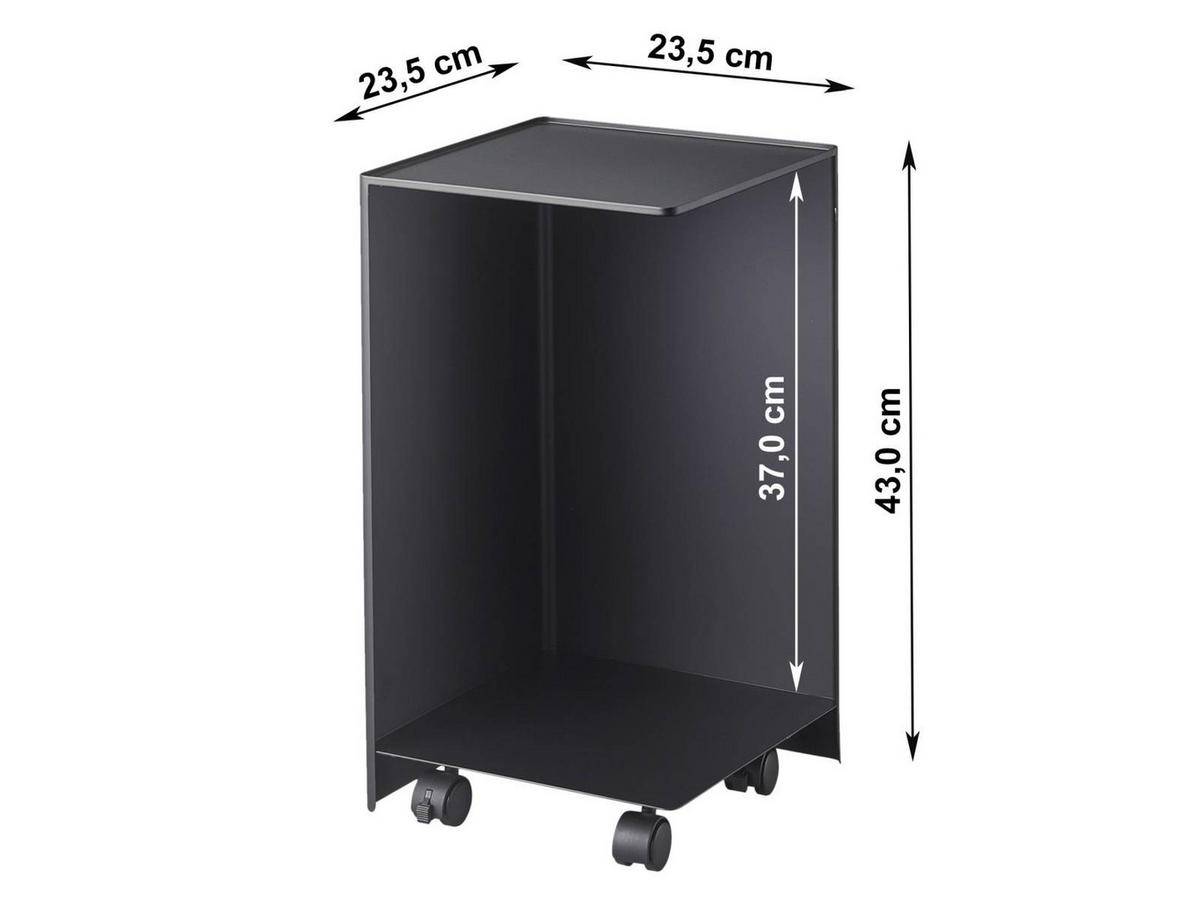 TOILETTENPAPIER-AUFBEWAHRUNG Tower schwarz 23/43/23 cm - Schwarz, Metall (23/43/23cm) - Yamazaki