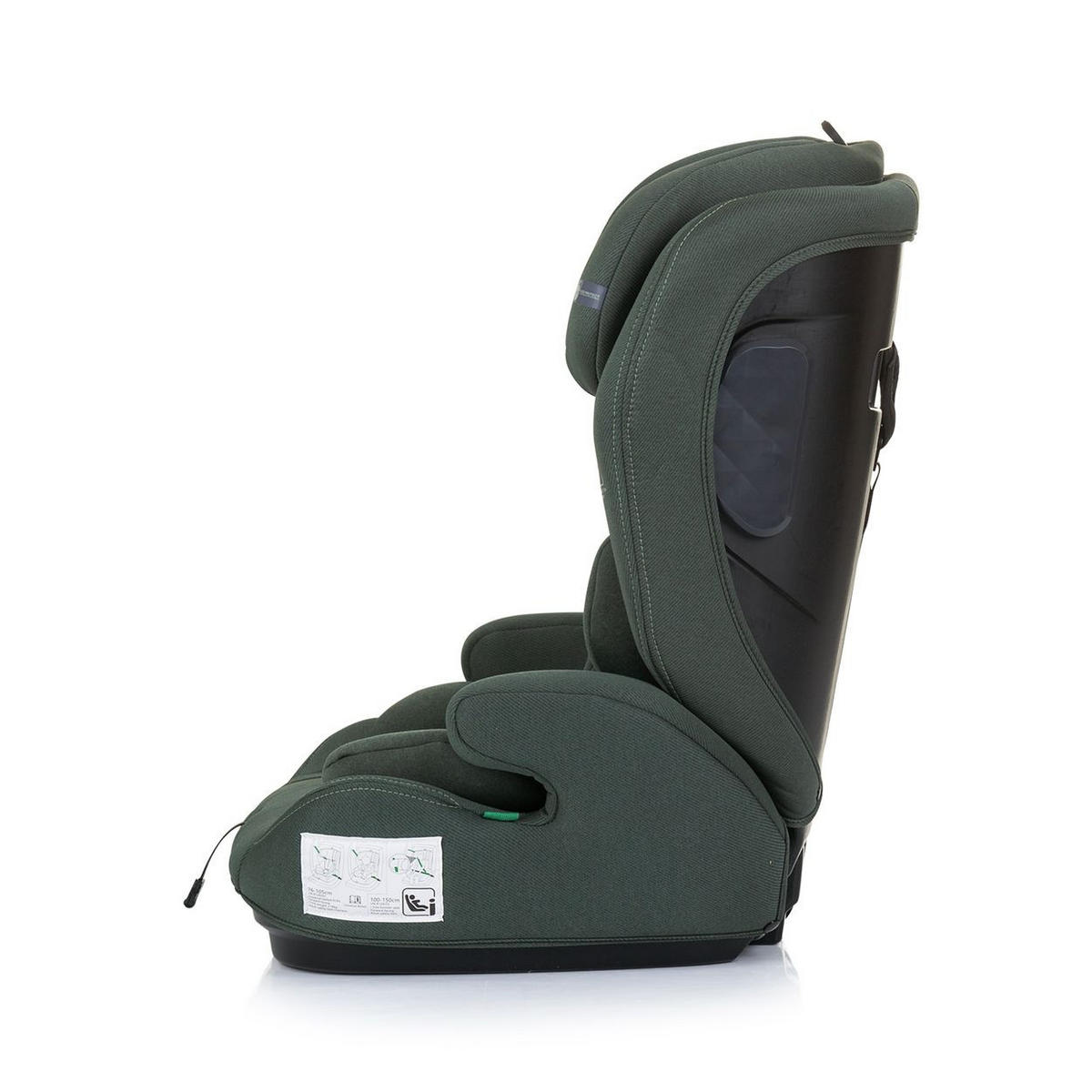 KINDERSITZ Icon i-Size (76-150cm) grün Gruppe 1/2/3 Isofix verstellbar - Grün, Kunststoff (44/61/45cm) - Chipolino
