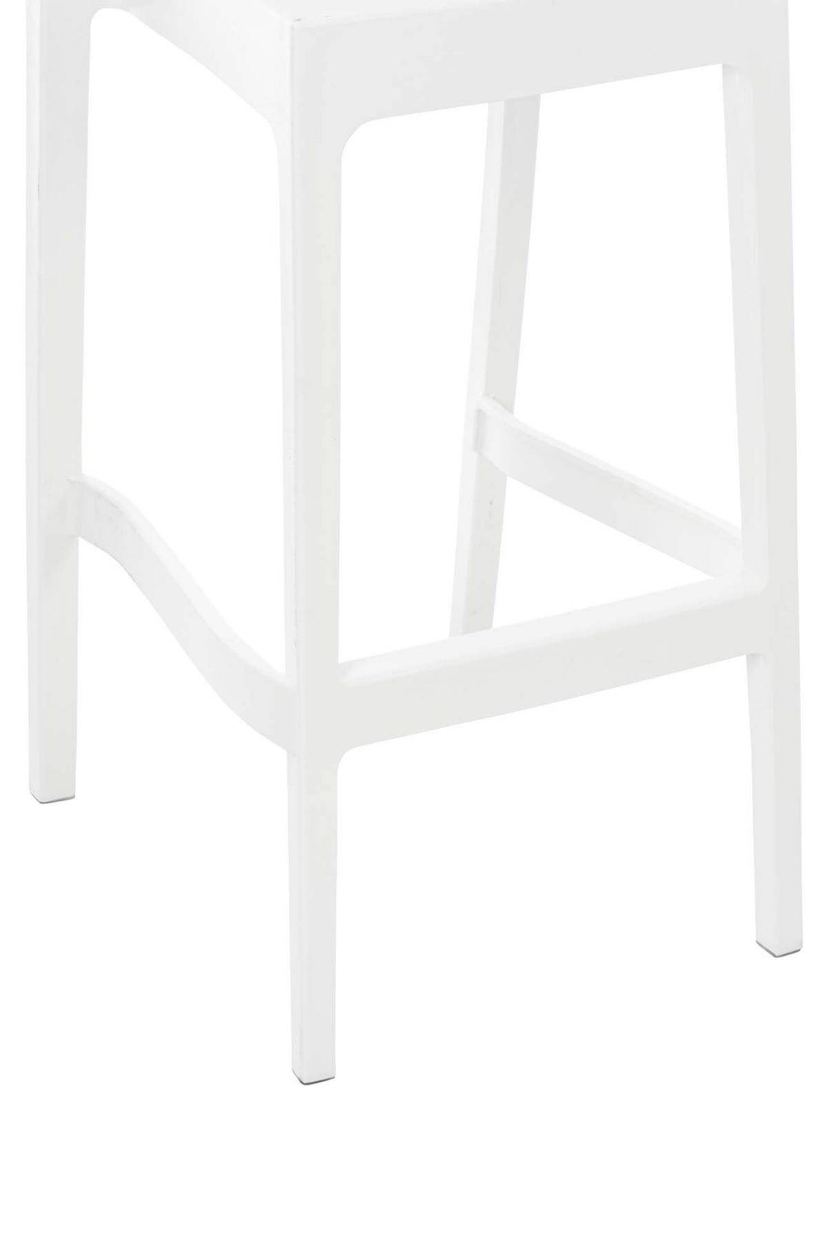 BARHOCKER 4er Set Kunststoff weiß - Weiß, Kunststoff (45/105/51cm) - CLP