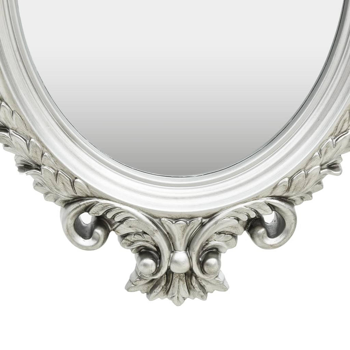 WANDSPIEGEL im Schloss-Stil 56x76 cm Silbern - Silberfarben, Glas (56/76/1cm) - furnicato