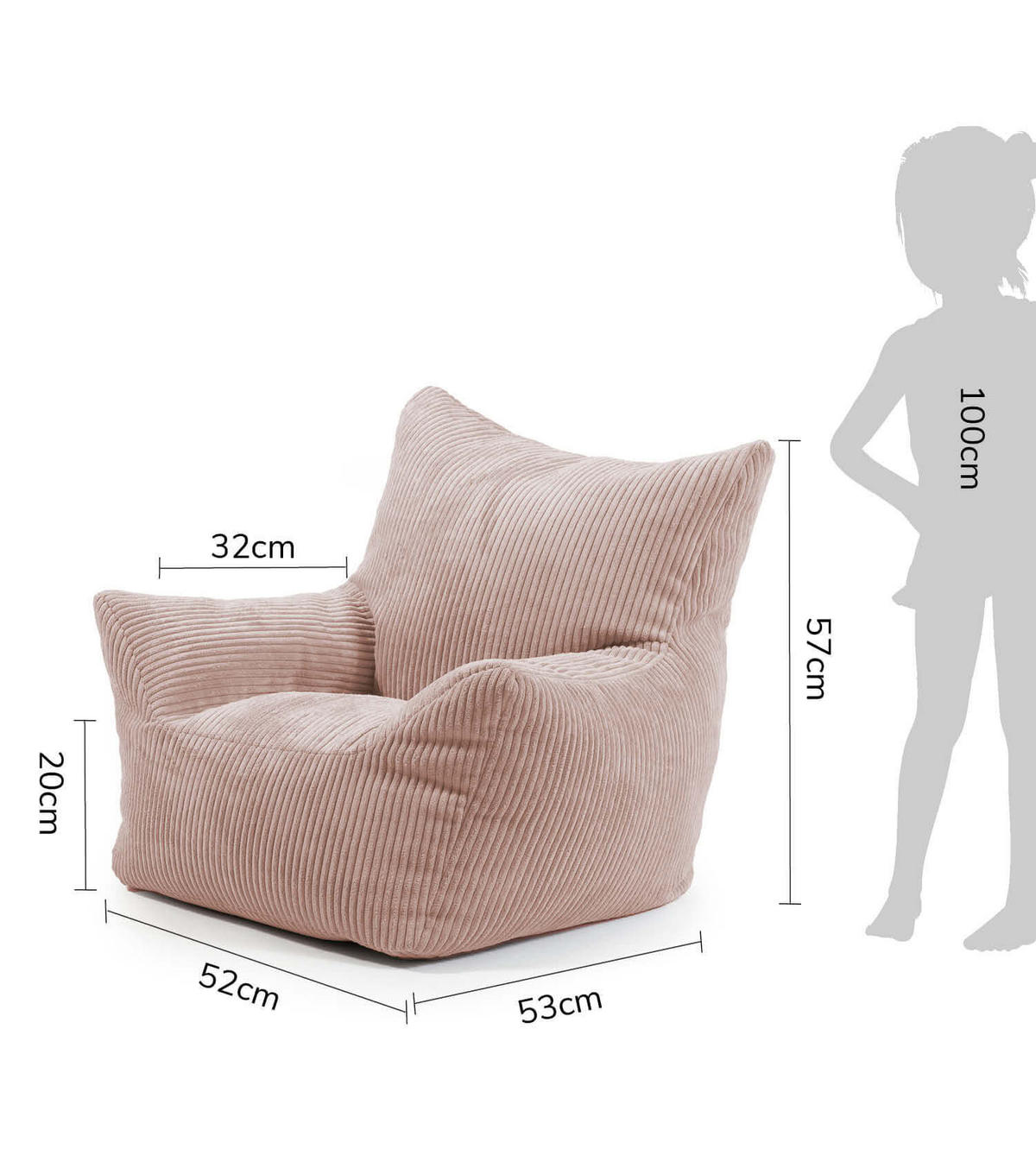 KINDERSESSEL Der Pausenheld - Pink, Textil (52/57/53cm) - Mokebo
