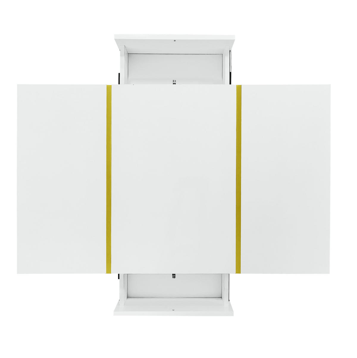 KONFERENČNÍ stolek z MDF, 100/60/41,5 cm bílý vysoký lesk se 2 zásuvkami - bílá, kompozitní dřevo (100/60/41.5cm) - BEAOK