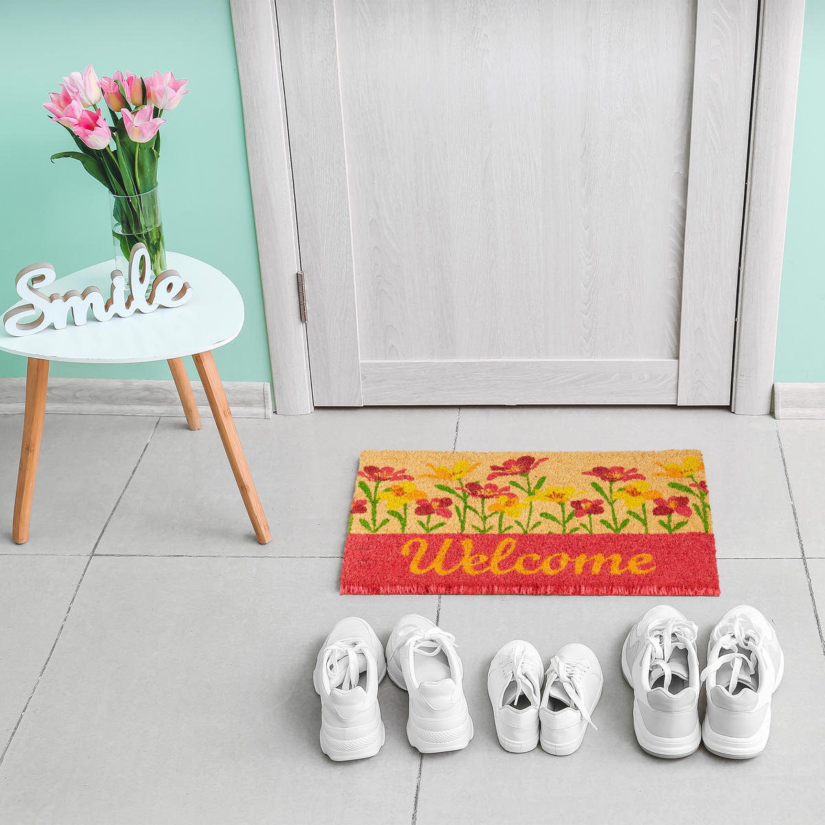 KOKOSFUSSMATTE - Multicolor, Kunststoff/Textil (60/40cm) - Relaxdays