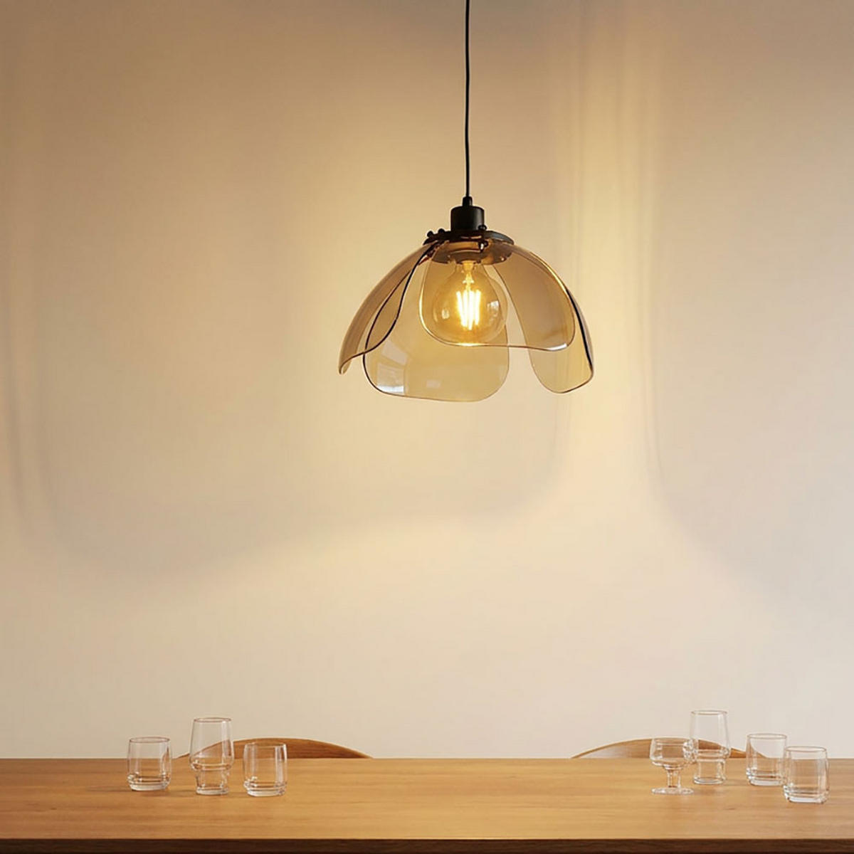 LED HÄNGELEUCHTE Metall Schwarz - Schwarz, Glas (34/34/120cm) - Globo Lighting