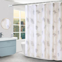SHOWER CURTAIN 200 x 220 cm schnell trocknend wasserdicht mit 12 Ringen für Bad - Weiß, Kunststoff (200/200cm)