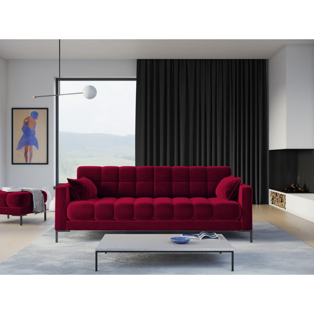 Thumbnail - Micadoni Sofa, Rot, Textil, 4-Sitzer, 92x75x217 cm, Hergestellt in Europa, Oeko-Tex®, Wohnzimmer, Sofas & Couches, Sofas