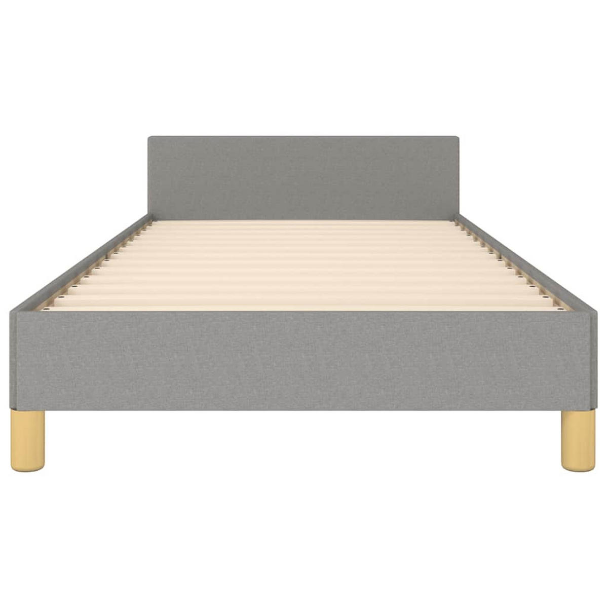 BETTGESTELL Ohne Matratze Hellgrau 100/200 Cm Stoff - Grau, Textil (100/200cm) - vidaXL