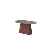 ESSTISCH oval Bordeauxrot matt ausziehbar 160-206 cm - Bordeaux, Holzwerkstoff (89/160/75cm) - designimpex