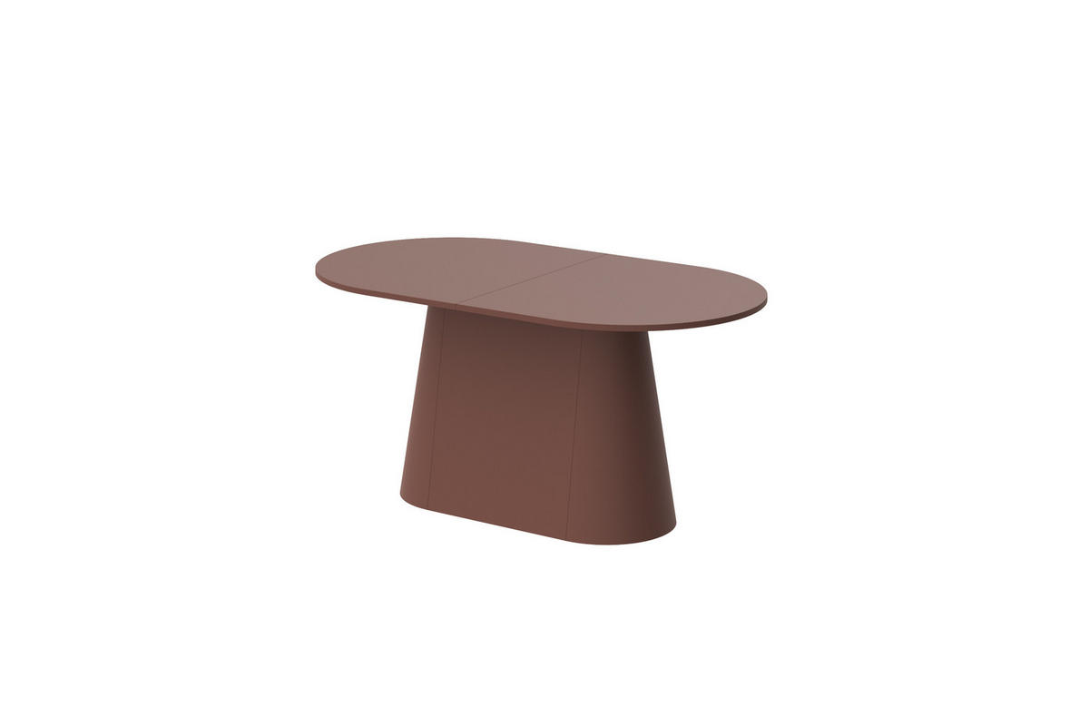 ESSTISCH oval Bordeauxrot matt ausziehbar 160-206 cm - Bordeaux, Holzwerkstoff (89/160/75cm) - designimpex